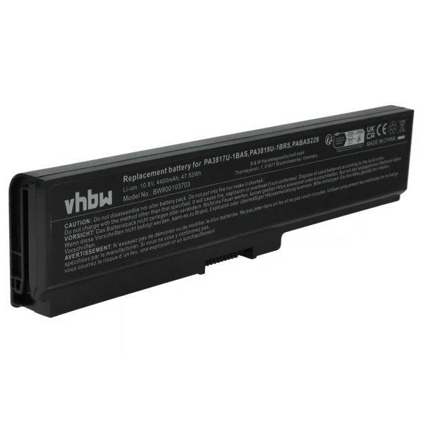 Toshiba PA3817U 4400mAh Toshiba www.probaterie.sk 3 Toshiba PA3817U 4400mAh Toshiba www.probaterie.sk 3