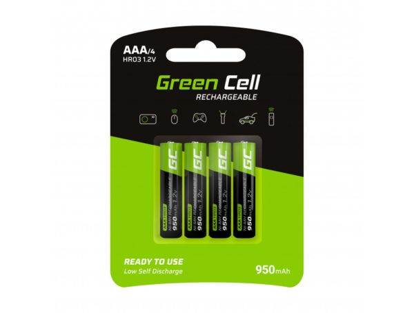 4 ks Batérie Green Cell AAA HR03 950mAh Batérie do aku náradia www.probaterie.sk 3